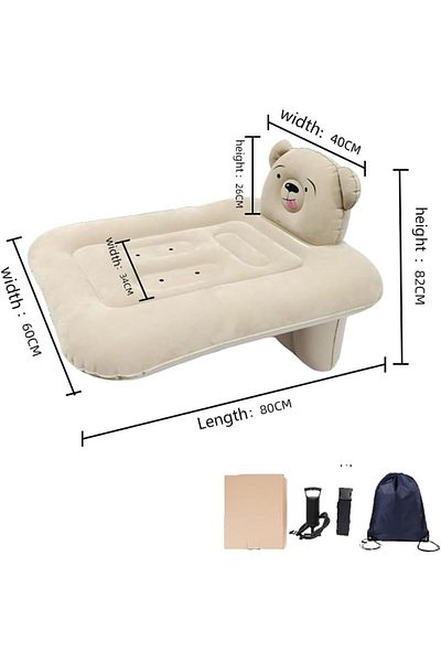 Generic Baby Inflatable Airplane Bed, Portable Travel Toddler Bed, Kids Sleeping Bed for Travel,Car Inflata