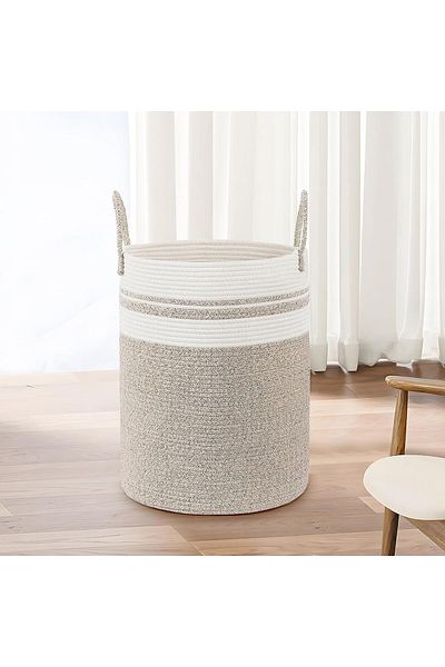 Generic Bacane Blanket Basket, Decorative Woven Storage Basket for the Living Room Toy Containers, Pillows,