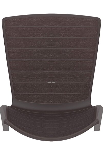 Cosmoplast Outdoor Patio Chair, UV Resistant, Stackable, Polypropylene, Dark Brown
