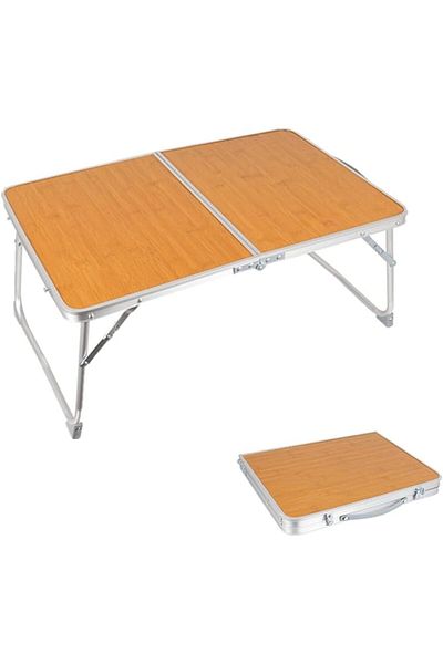 Generic Product Folding Table, Bamboo Desktop for Outdoor, Indoor, Travel, Picnic, Camp, BBQ - 24x15.9x10.6