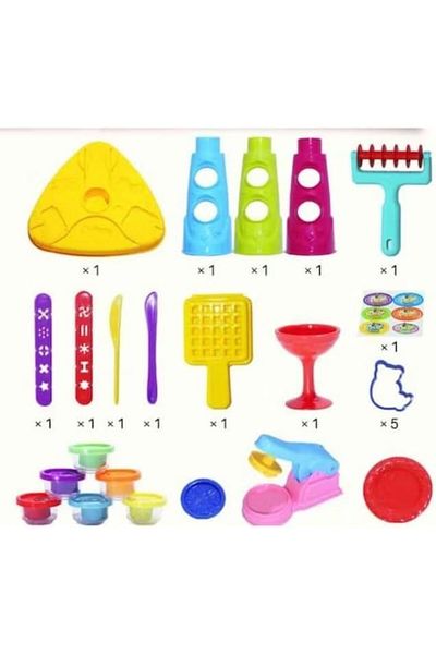 Generic Toy Box Multicolour Kids Creative Clay Play Dough Activity Play Table Set With Accessories For Kids
