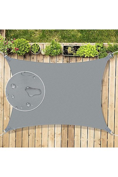 Generic YTOOK Sun Shade Sail, 3x4m Rectangle Sunscreen Awning Canopy, Waterproof Shade Sail with Free Rope,