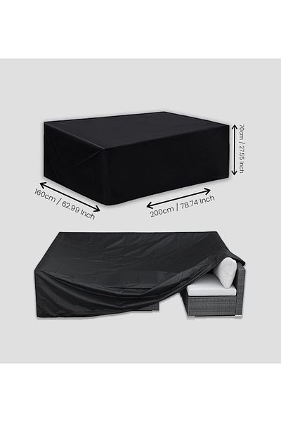 Generic TOPIFY Waterproof Garden Patio Furniture Cover Set, (200 x 160 x 70) Upgraded 210D Heavy Duty Oxfor