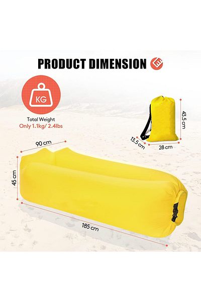 Generic Air Sofa, Inflatable Lounger Inflatable Couch for Travelling, Outdoor, Camping, Hiking, Beach Parti