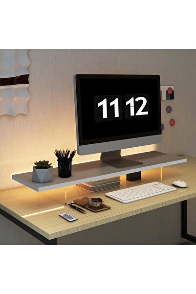 Generic حامل شاشة ALMEKAQUZ، حامل شاشة كمبيوتر من الخشب والأكريليك، ملحقات مك...