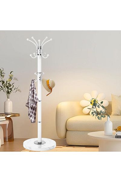 Generic Metal Coat Rack Freestanding, Coat Hall Tree Hanger Stand With 12 Hooks, Heavy Duty Coat Rack Cloth