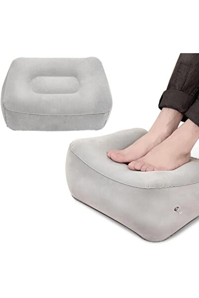 Generic Travel Foot Rest Pillow with Air Pump – Soft Inflatable Flocking Leg ...