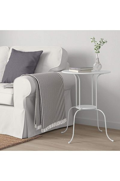 Generic side table white colour made of steel