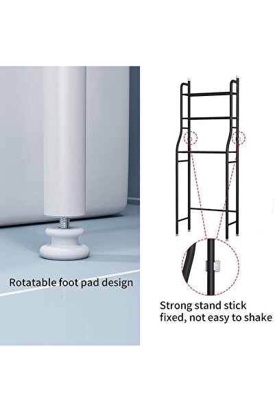 Generic MOSYCLE Bathroom Shelf, Bathroom Rack ,3 Layer Shelf Bathroom Space Saver,Toilet Cabinet Shelving,