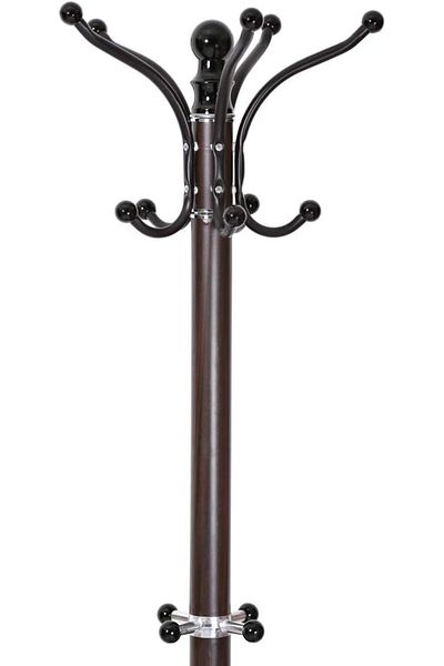 Generic Metal Coat Rack, Double Pole Coat Rack, Sturdy Coat Rack with 12 Hooks for Hats and Bags CY-45-300