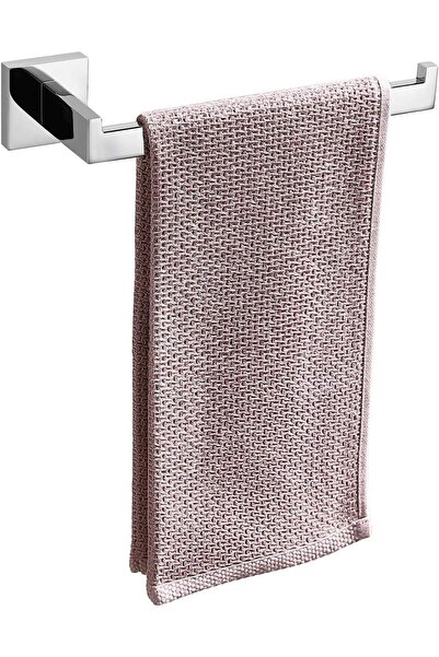 Generic TASTOS Premium Stainless Steel Hand Towel Holder - Square Wall-Mounted, Polished Chrome
