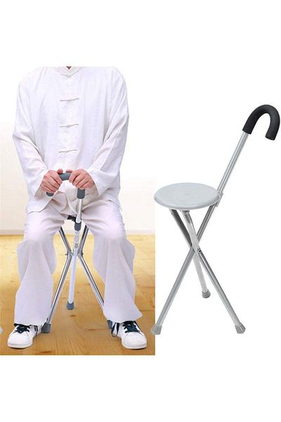 Generic YANQING Aluminum Alloy Folding Stool for The Elderly