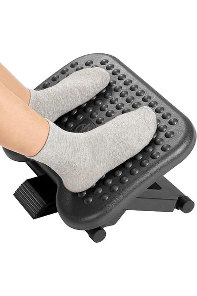 Generic Toriseek Adjustable Under Desk Footrest, Foot Rest for Under Desk at Work with Massage, Foot Stool