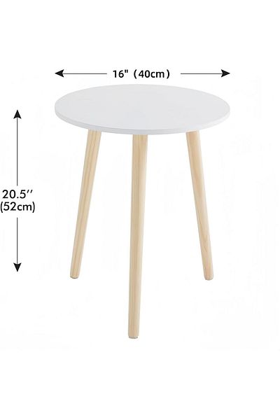 Generic VINNYSEN Side Table, Round Nightstand Coffee End Table for Living Room, Bedroom, Small Spaces, Easy