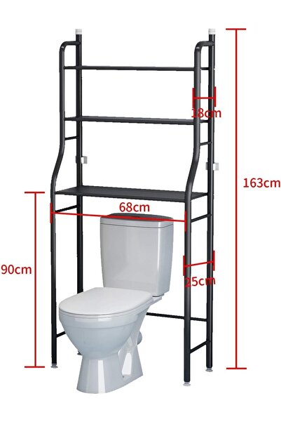 Generic MOSYCLE Bathroom Shelf, Bathroom Rack ,3 Layer Shelf Bathroom Space Saver,Toilet Cabinet Shelving,