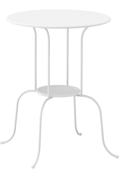 Generic side table white colour made of steel