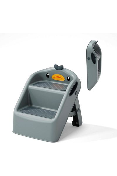 Generic Tazweeq Toddler Step Stool, Easy to Fold 2 Step Stool with Non-Slip Surfacefor for ToddlersKids Bat
