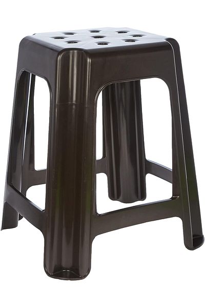 Generic Cosmoplast Plastic High Stool Sqaure For Indoors And Outdoors