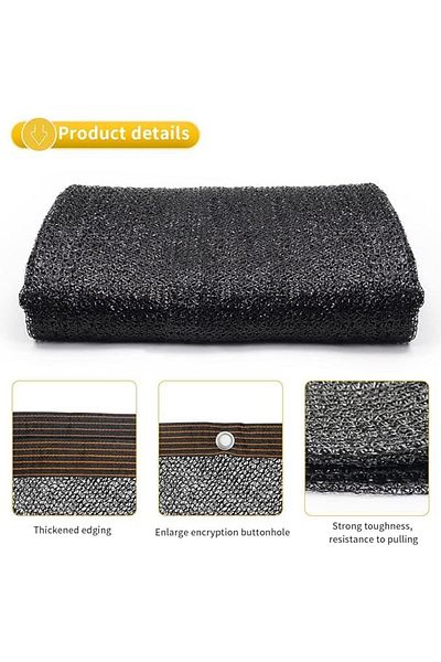 Generic Shade Net Black Sunscreen Fabric Sun Shade Sails Sun Protection Net Garden Sunshade Cloth Canopy Sh