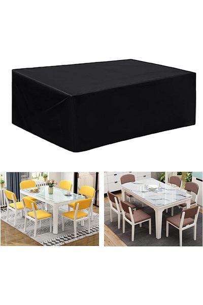 Generic OctStory Extra Large Patio Furniture Set, 210D Heavy Duty Rectangular Outdoor Table Cover, Lawn Sec