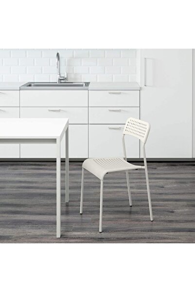 ECVV Plastic Dining Chair (White) - Indoor & Outdoor