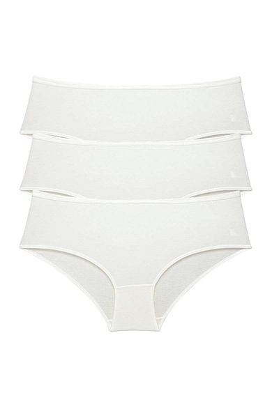 PRATİKOBA 3 Pieces Women's High Waist Bato Panties Cream