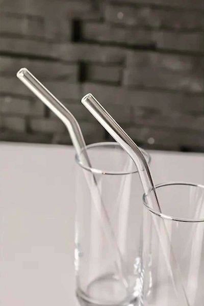 CEMRE 6-Piece Glass Straws - With Cleaning Brush