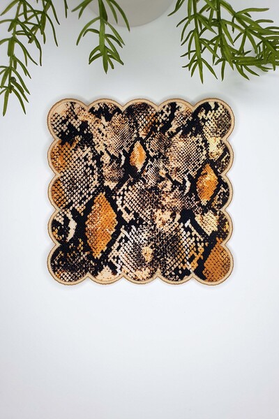 decofav بيتون الأفعى نمط التطريز حافة كوكتيل منديل 1 قطعة