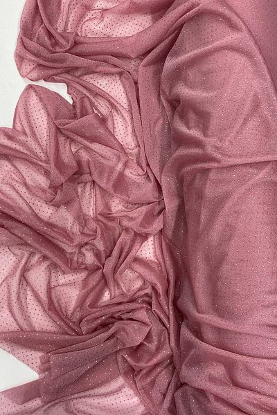 costurera Glittered Raindrop Evening Dress - Shawl Tulle, Dried Rose, 32-h