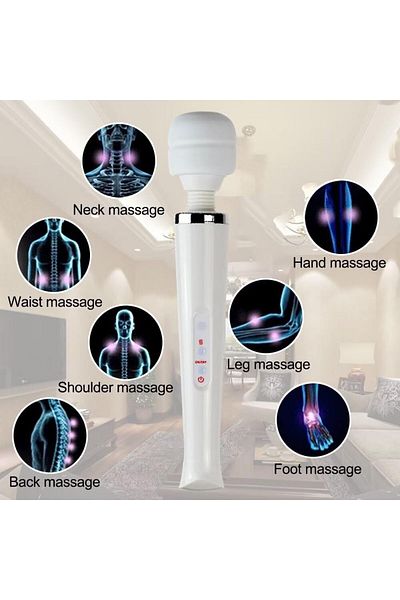 fulina USB Charge Handheld Massager,Can Be Bent 360°,10 Modes,Variable Intensity,Noise Less than 40db