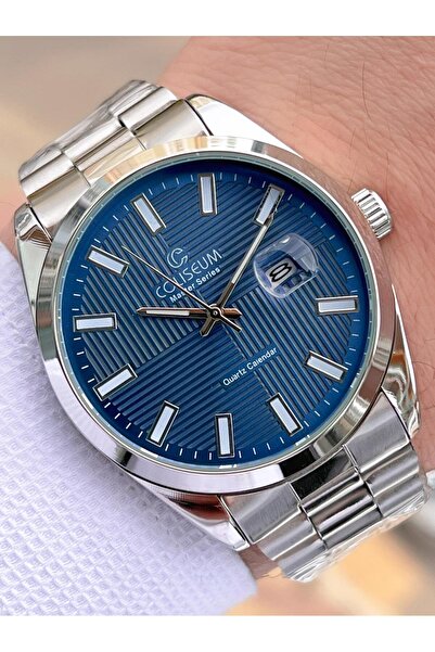 Coliseum Çelik Kordon Takvimli Kadran Kutulu Seri Erkek Kol Saati FT.CLS.E004