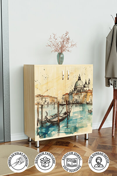 Hediyeler Kapında Venedik 4 Raflı Ayakkabılık Antre Hol Çok Amaçlı Ayakkabı D...