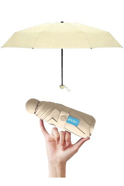 Umbrella Portable Pocket Umbrella, Small Travel Umbrella with Storage Box, Suitable for Beach, Hiking, and Da