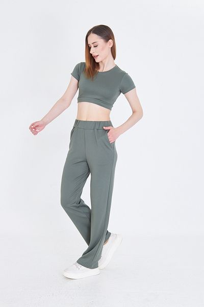 Zuzu Women's Modal Fabric Double Crop Set