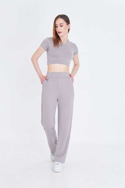 Zuzu Women's Modal Fabric Double Crop Set