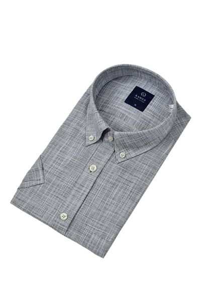 KAMER Men's Short Sleeve Shirt Cotton 9426 Bgl-St04571