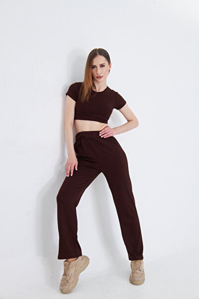 Zuzu Γυναικείο υφασμάτινο διπλό κοστούμι crop