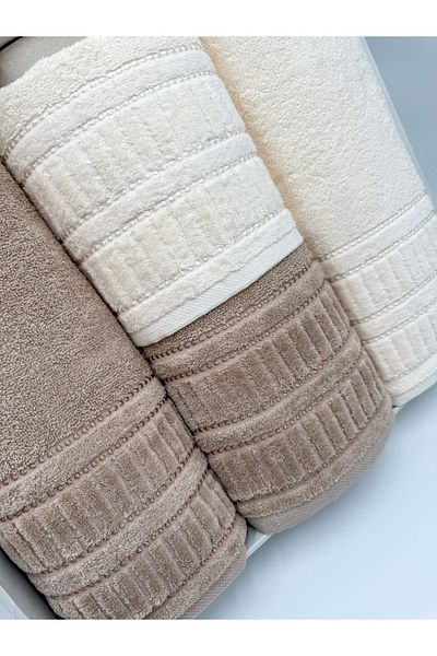 AYHANHOME 4-Piece Boxed Bath Towel Set 2 Pieces 50X90-2 Pieces 90X150