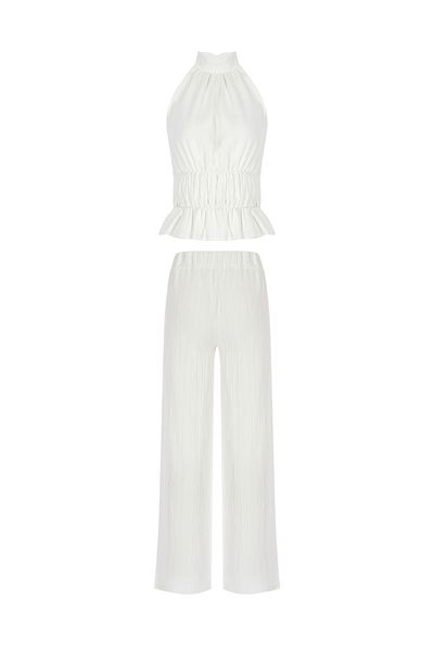 La Sarta Milano White Top και κάτω σετ