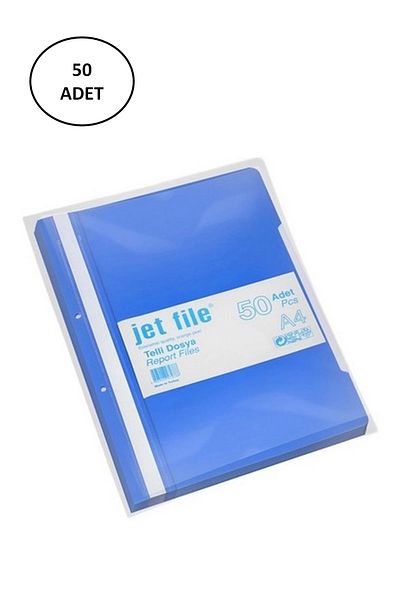 PRATİKOBA File Jet File Wired File A4 Blue 50 Pieces