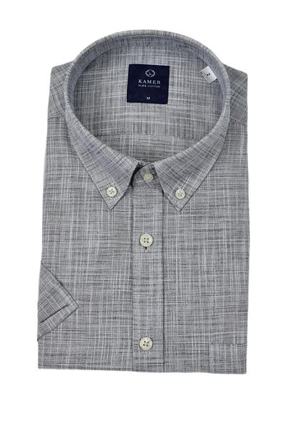 KAMER Men's Short Sleeve Shirt Cotton 9426 Bgl-St04571