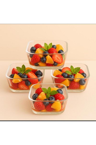 decovien 4 Bowl Snack Bowl & Saucer