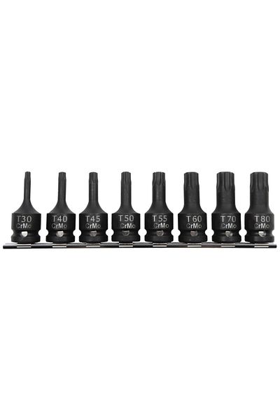 PROLINE Impact Socket Set With Torx Tip T30-T80 - 8P.