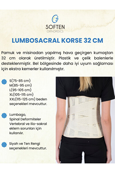 SOFTEN ORTHOPEDICS LUMBOSACRAL KORSE 32 CM - XXLARGE
