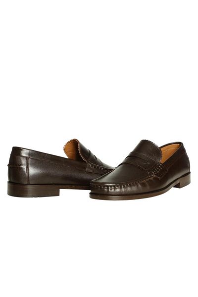 Platin Brown Leather Leather Men's Loafer