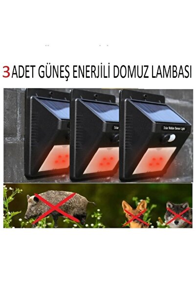 DOM KOV Kırmızı Güneş Enerjili Domuz ve Ayı Kovucu Işık, doğal koruma sağlar