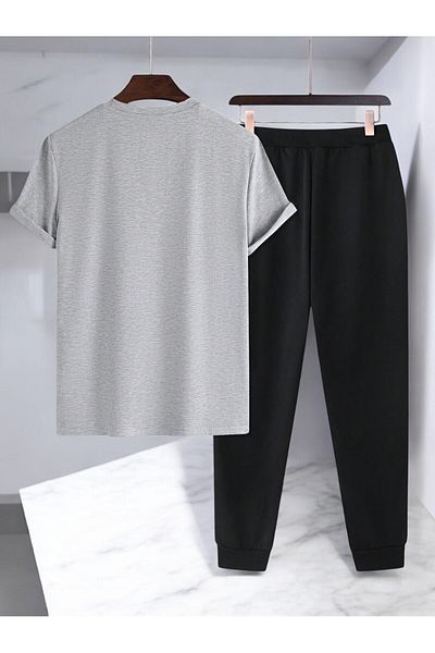 uyguntarz Σετ αθλητικής φόρμας μπλουζάκι με στάμπα Unisex Flower Pot Design