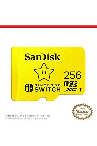 SanDisk 256GB microSDXC UHS-I Card for Nintendo Switch – Fast Load Times, Licensed by Nintendo