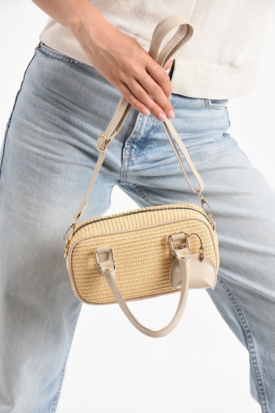 mèche atelier since 2024 Cerry Model Жіноча сумка з плетеного матеріалу для руки та плеча, колір візон