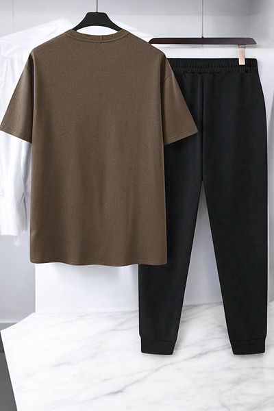 uyguntarz Σετ αθλητικής φόρμας μπλουζάκι με στάμπα Unisex Flower Pot Design